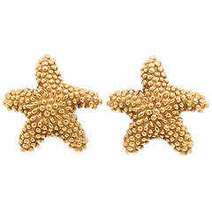 Tiffany & Co. Yellow Gold Starfish Earrings