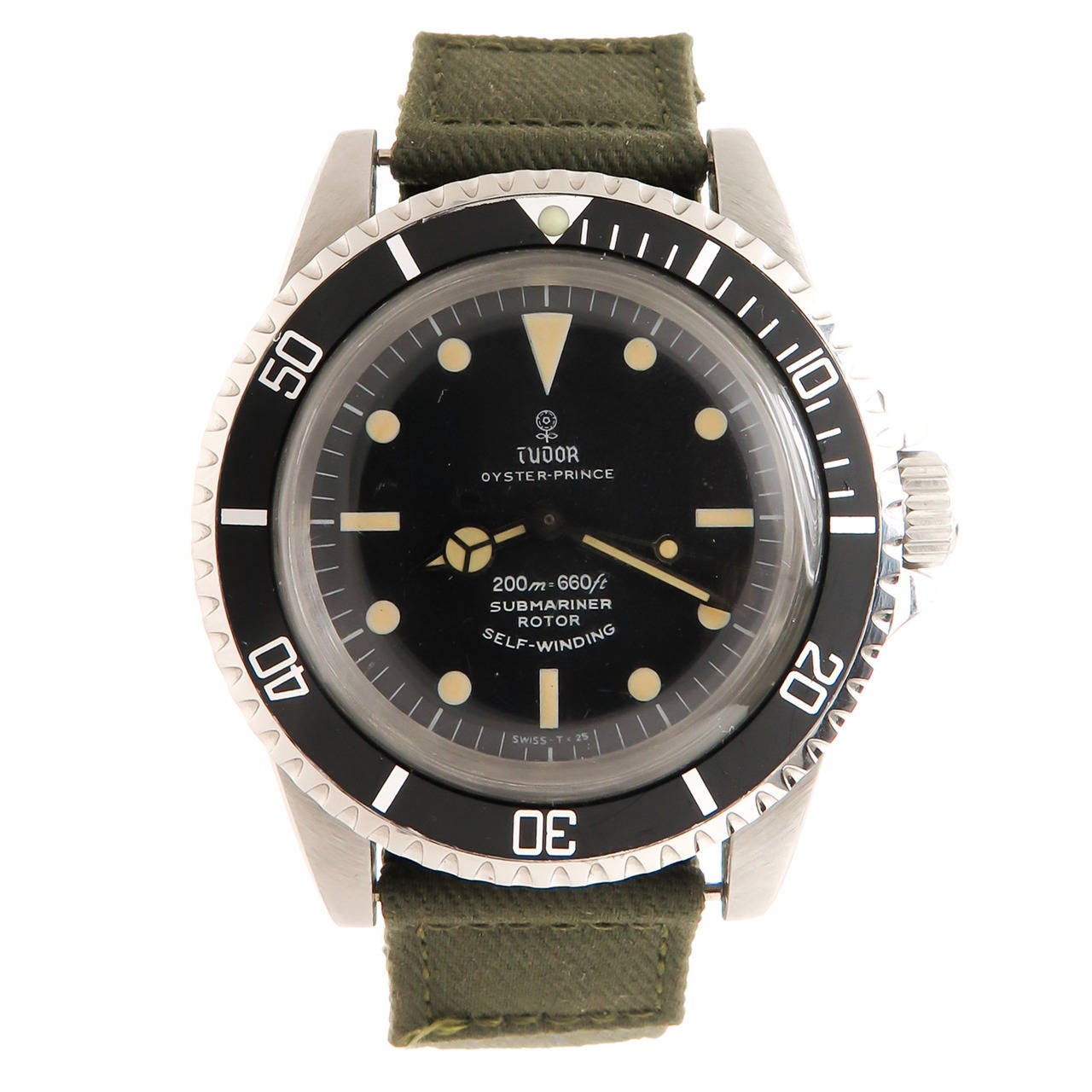 Tudor Stainless Steel Oyster Prince Submariner Wristwatch Ref 7016 circa 1970s