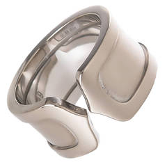 Cartier White Gold Double C Ring