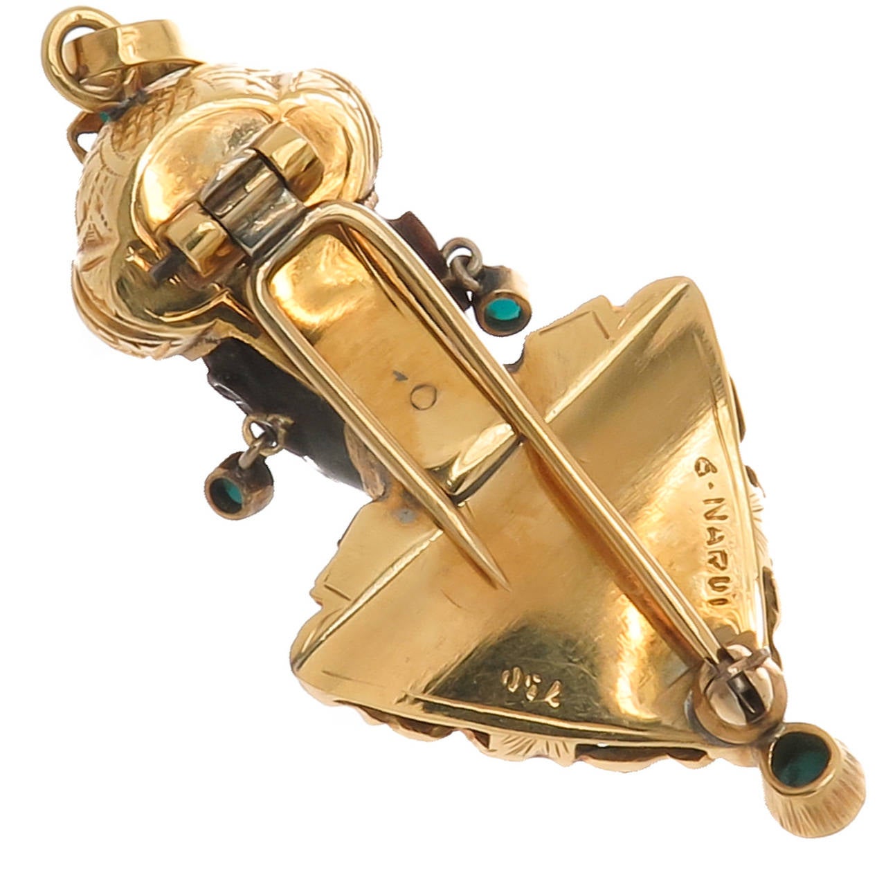 Nardi Blackamoor Gem Set Brooch at 1stdibs