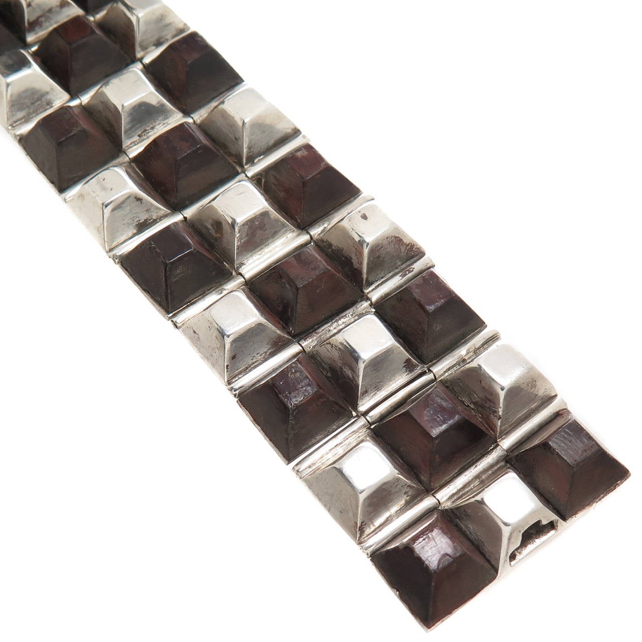 Spratling Wood Sterling Silver Bracelet