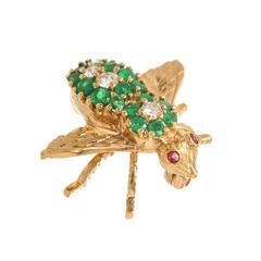Herbert Rosenthal Gem set Gold Bee Brooch