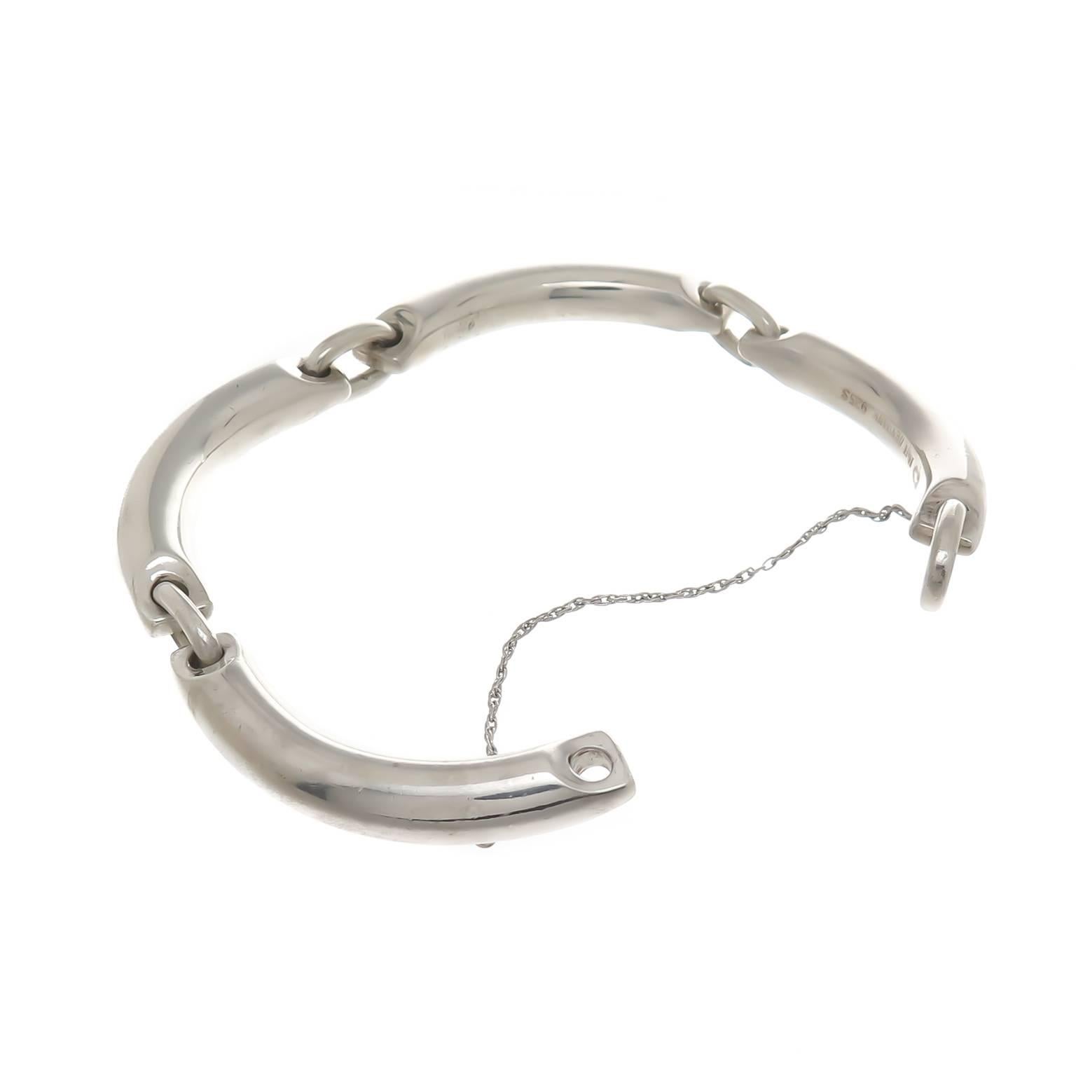 1960er Jahre Georg Jensen Hans Hansen Schweres Silbergliederarmband im Zustand „Hervorragend“ in Chicago, IL