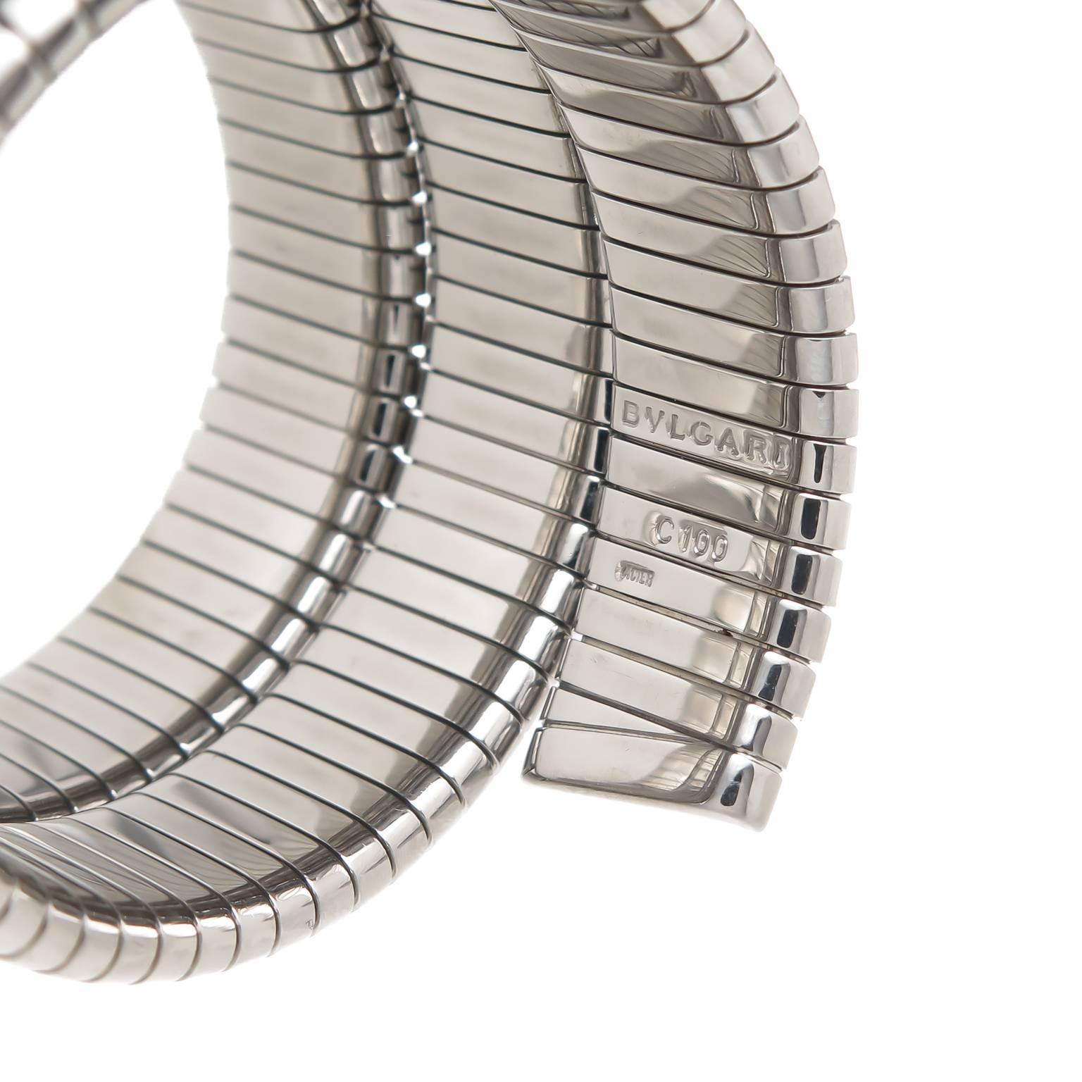 Women's Bulgari Stainless Steel Serpenti Quartz bracelet Wristwatch