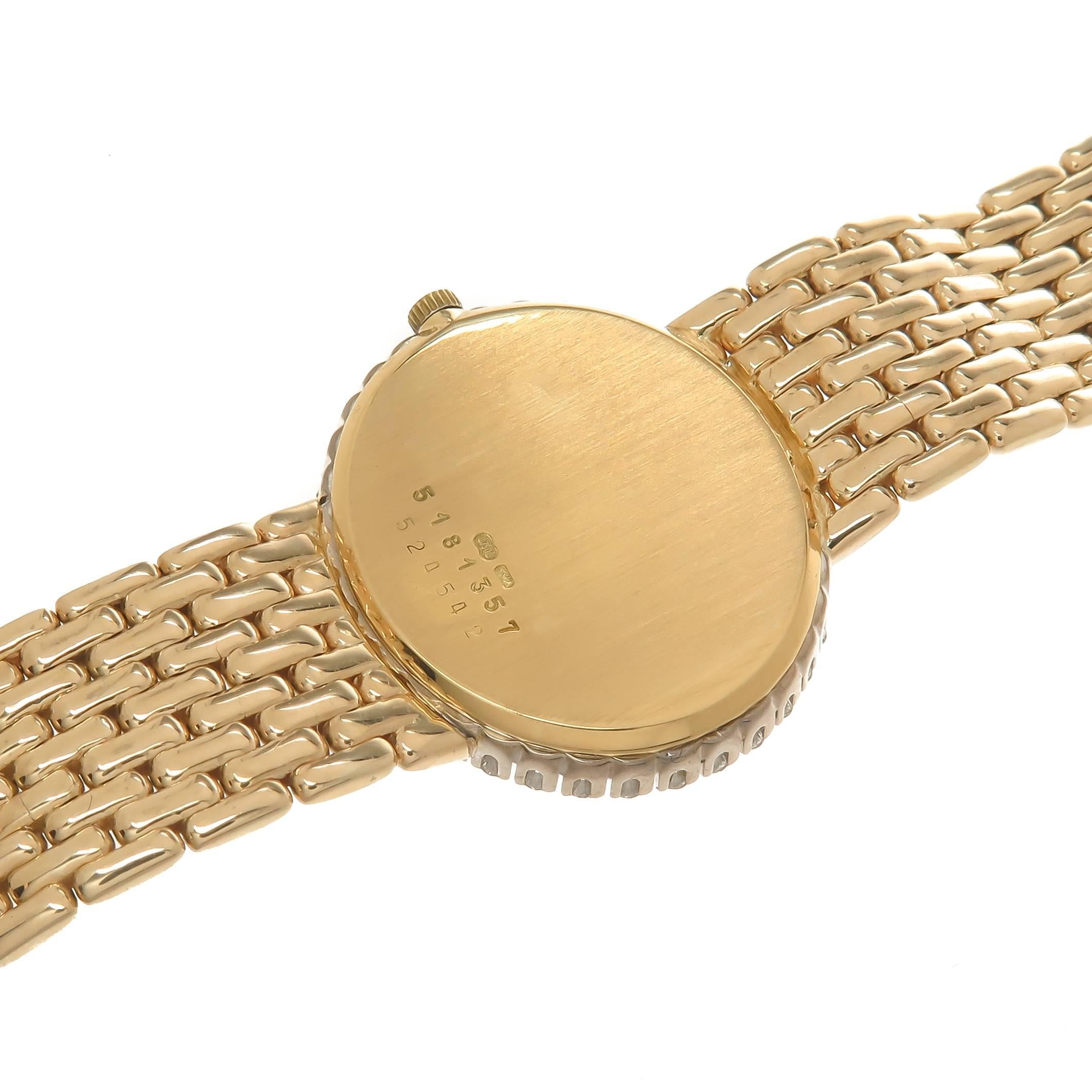 Concord Ladies Yellow Gold Diamond Quartz Wristwatch In Excellent Condition In Chicago, IL