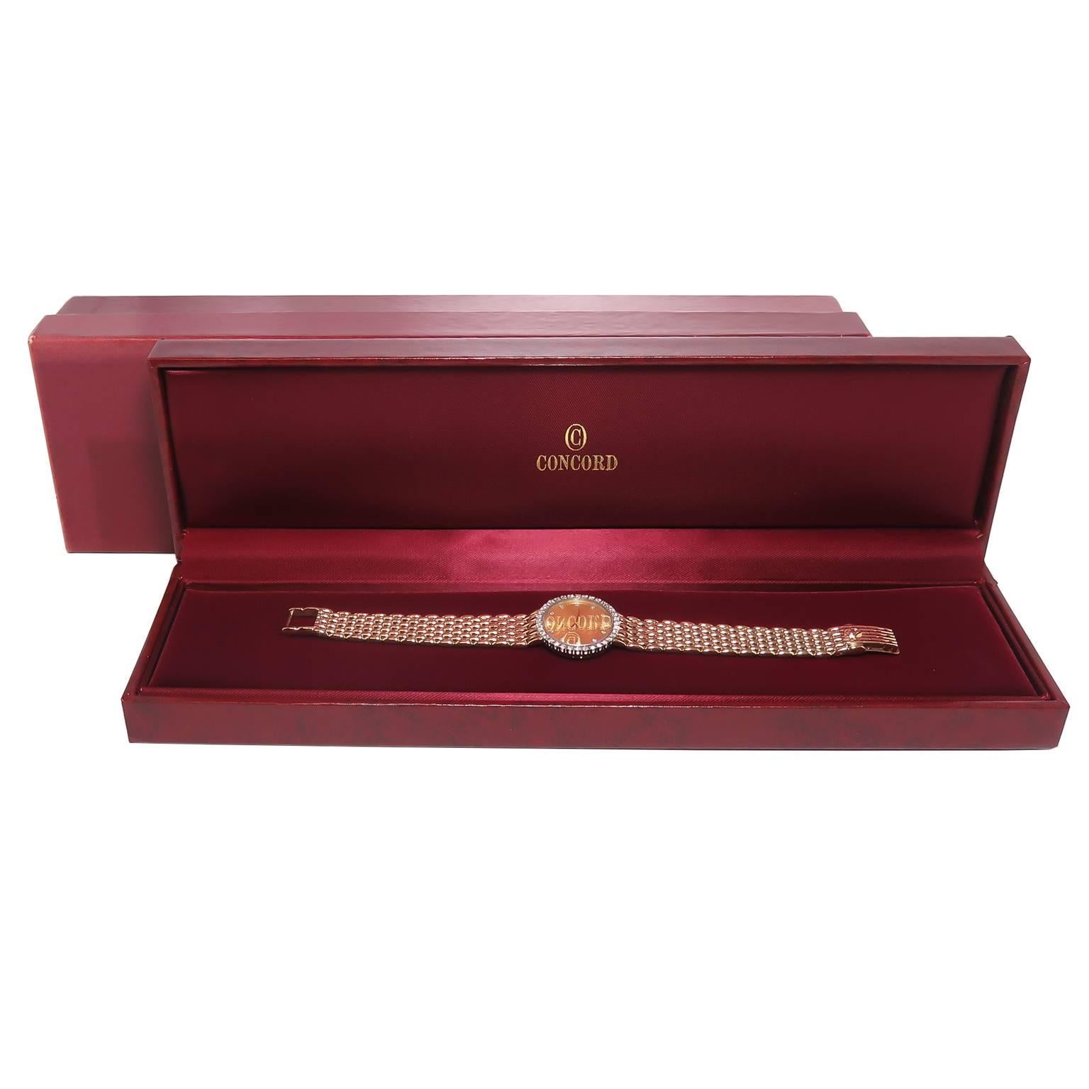 concord ladies gold and diamond watch