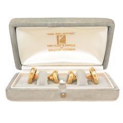 Van Cleef & Arpels Lapis Gold Cuff-links