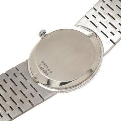 Piaget Lady's White Gold Diamond Lapis Wristwatch