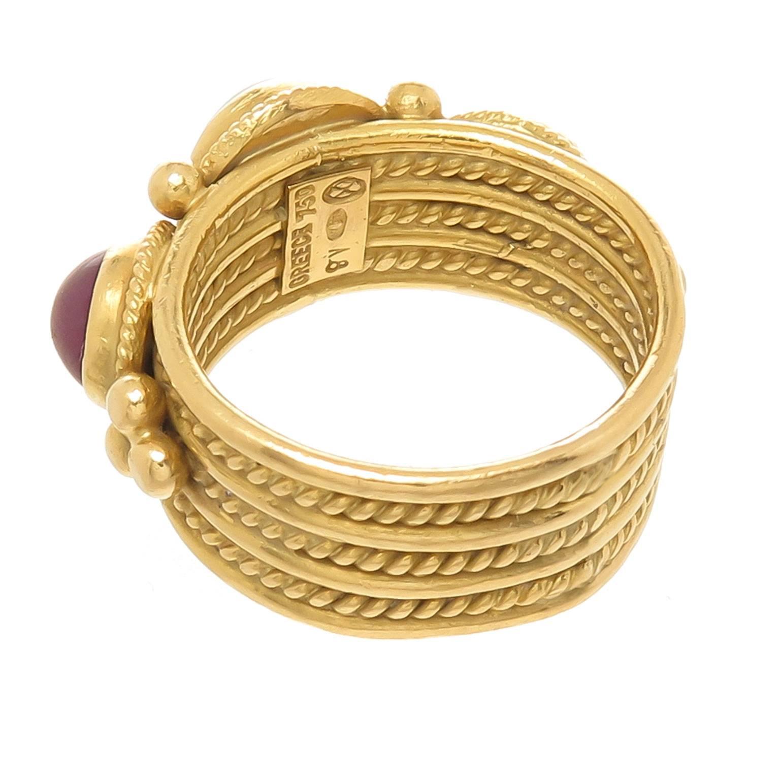 Women's Lalaounis Gemstone Gold Ring