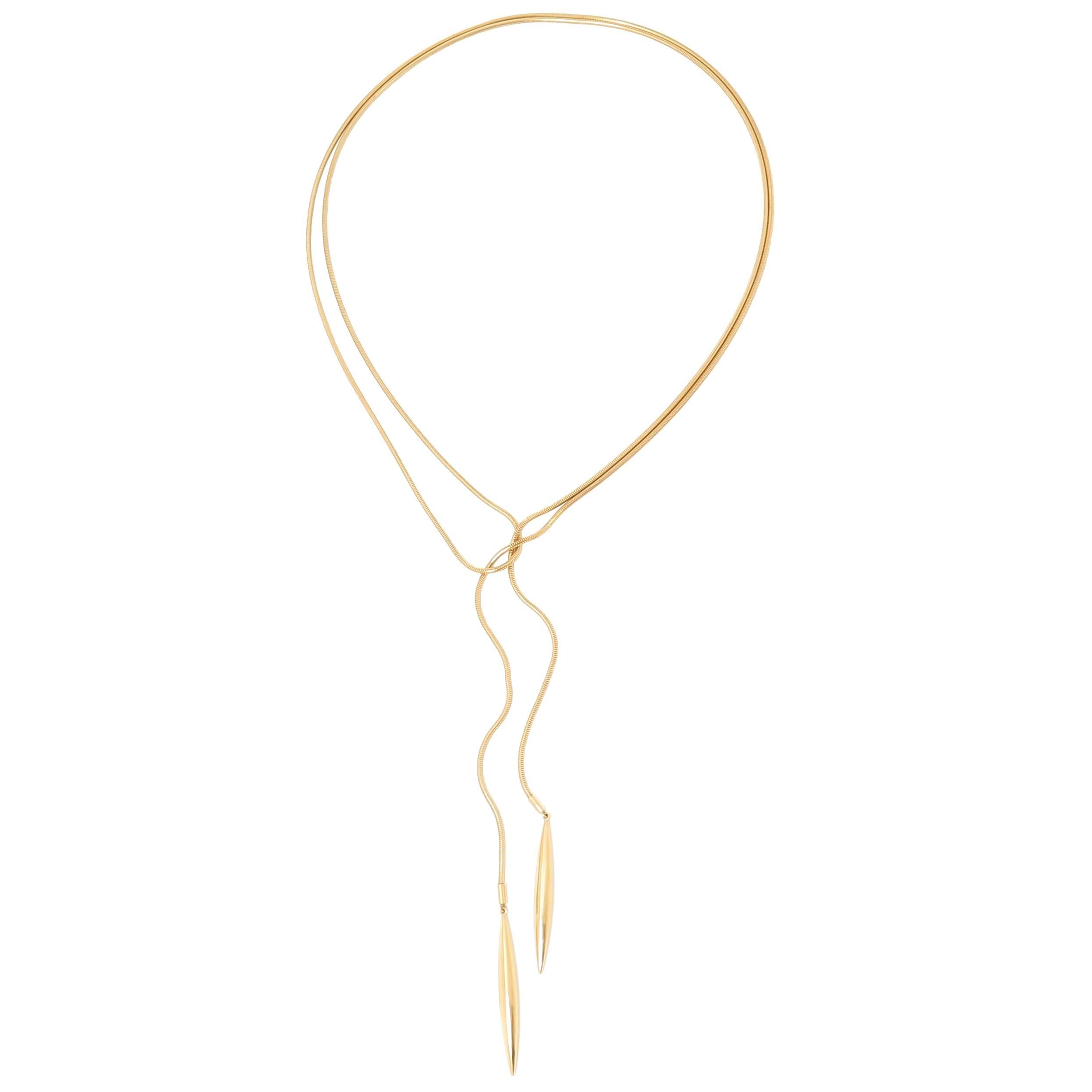 Tiffany & Co. Gold Lariat Necklace