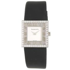Tiffany & Co. White Gold Diamond Quartz Wristwatch