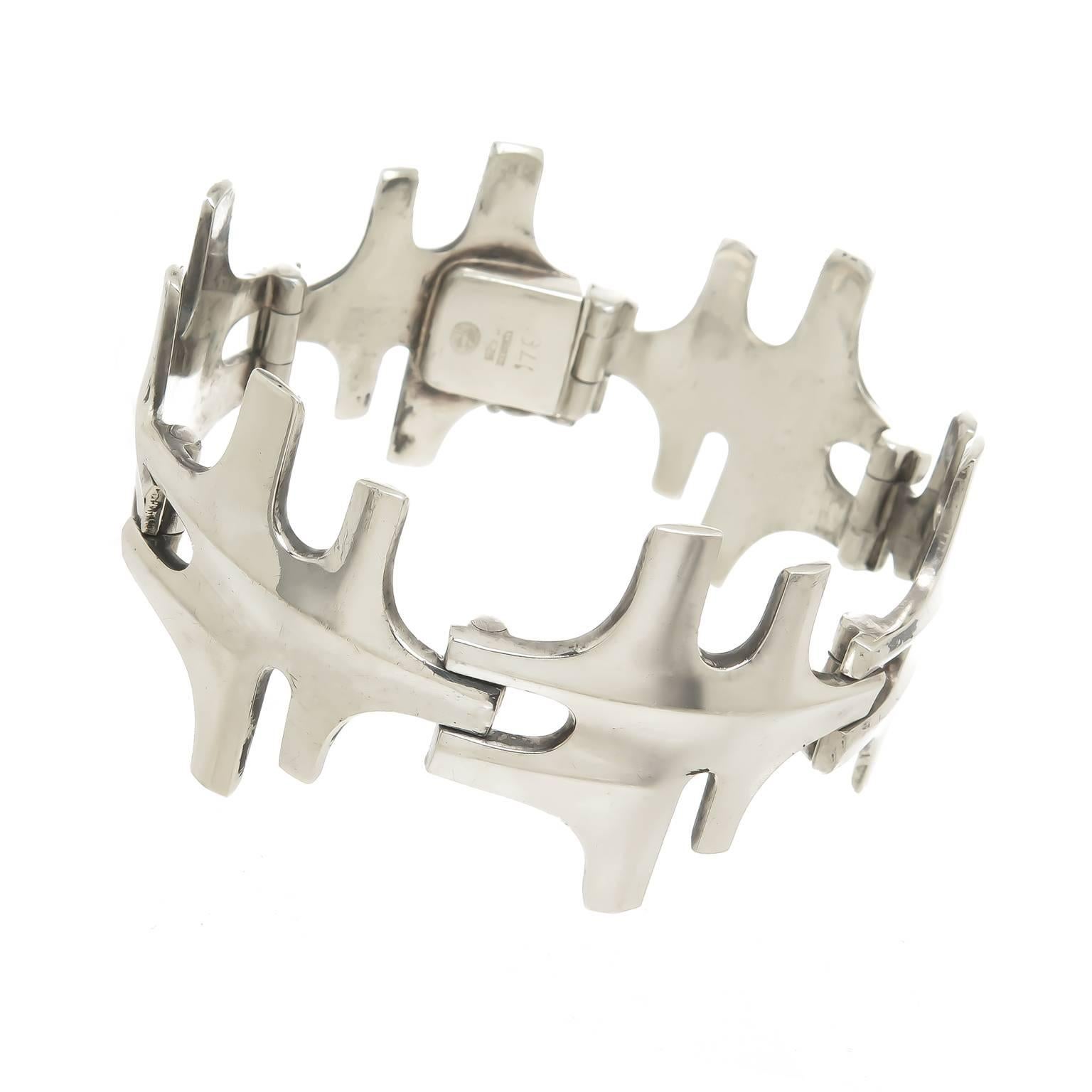 Georg Jensen Modernistisches Armband 179 von Georg Jensen im Zustand „Hervorragend“ in Chicago, IL