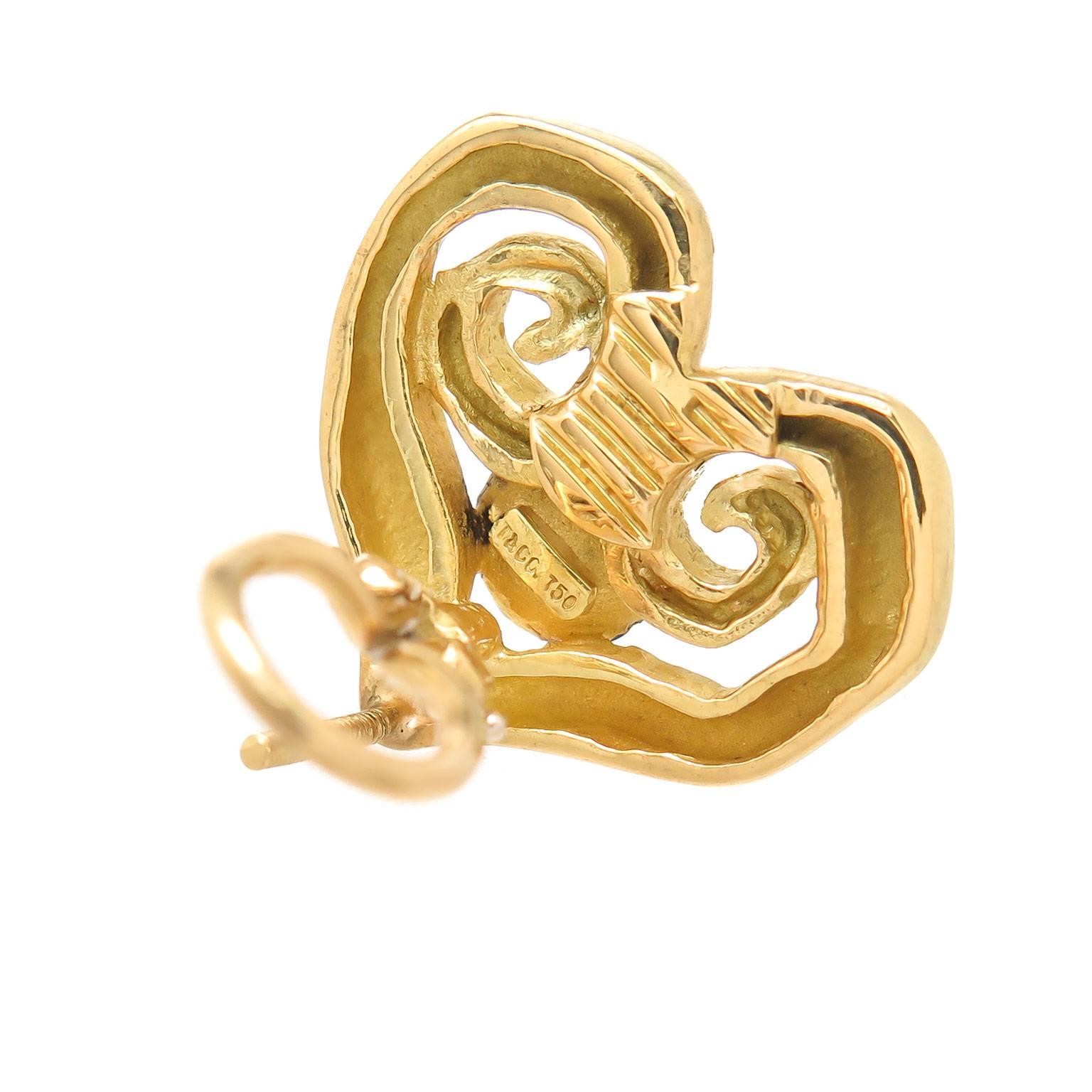 Tiffany & Co. Gold Angel Form Earrings 1