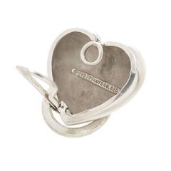 Tiffany & Co. Silver Heart Door Knocker Earrings