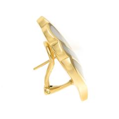 Tiffany & Company Gold and Mother of Pearl inlay Leaf Earrings