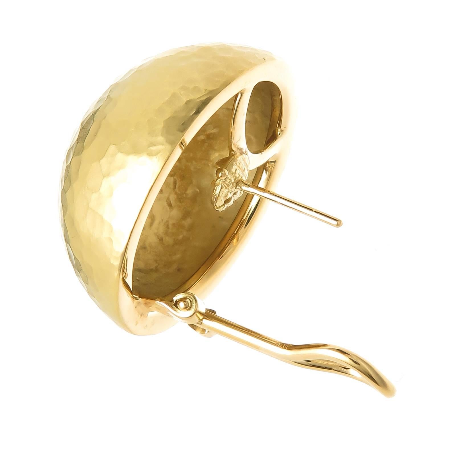large gold ball earrings