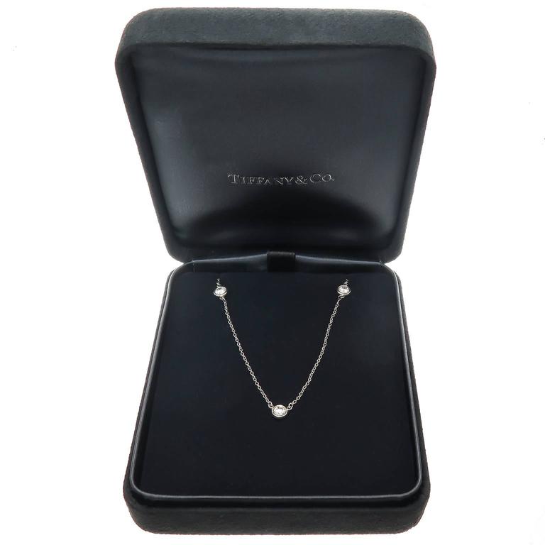 Tiffany Peretti Platinum Diamonds by the Yard necklace at 1stDibs