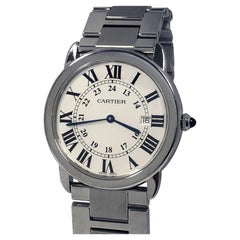 Montre-bracelet Cartier Ronde Solo en acier inoxydable à grand quartz
