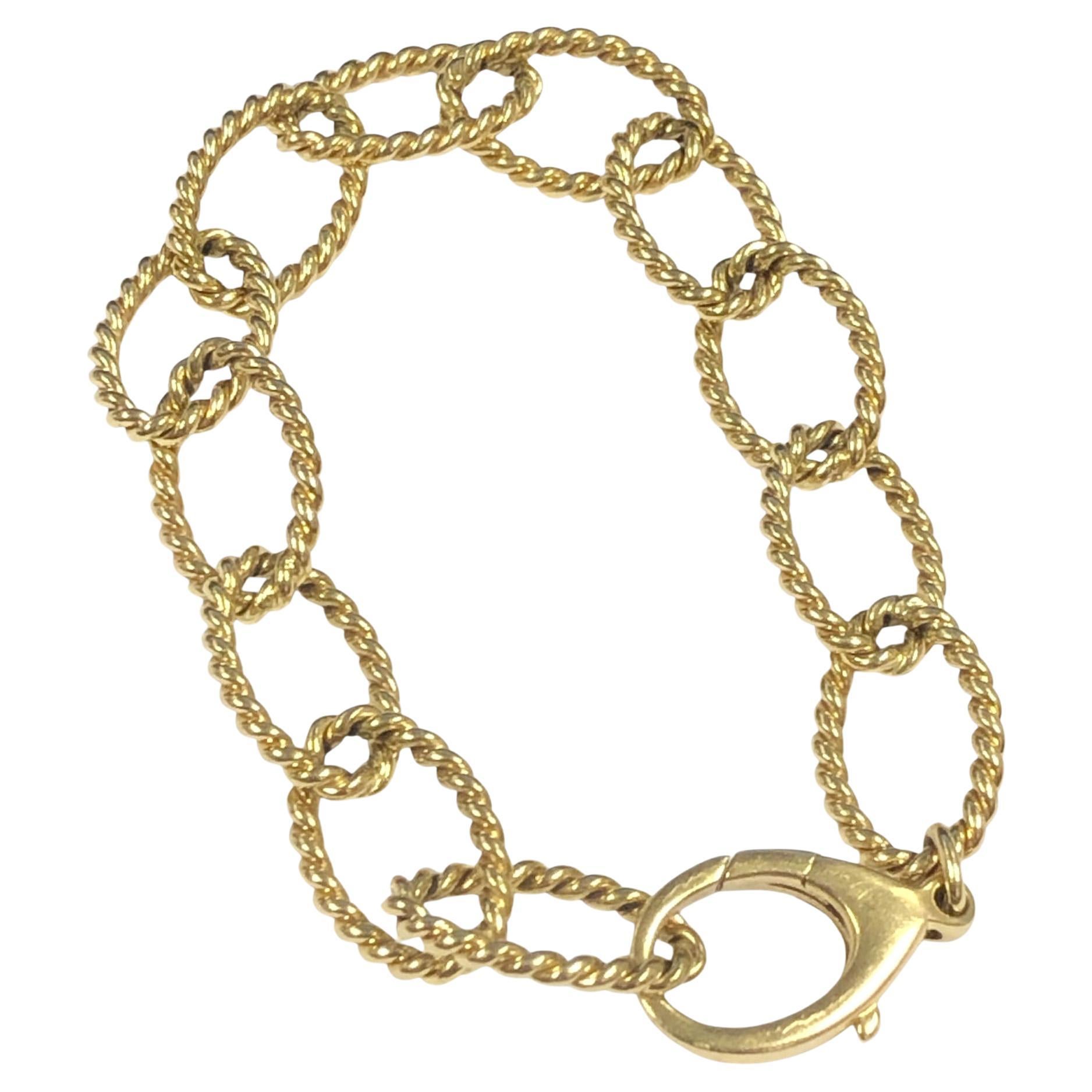 Tiffany & Company 18k - Bracelet à maillons ovales torsadés en vente