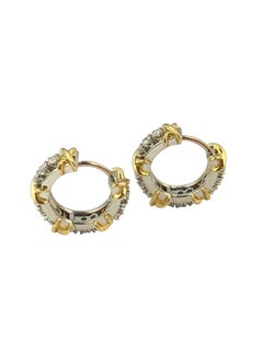 Tiffany & Co. Schlumberger 16 Stone Diamond Gold and Platinum Earrings