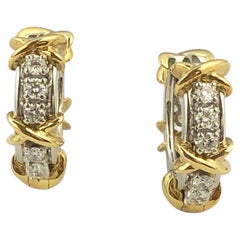 Tiffany & Co. Schlumberger Ohrringe mit 16 Karat Diamanten, Gold und Platin
