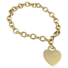 Tiffany & Company Yellow Gold Heart Tag Bracelet