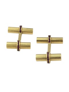 Van Cleef & Arpels Yellow Gold and Ruby Cufflinks