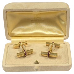Van Cleef & Arpels Yellow Gold and Ruby Cufflinks