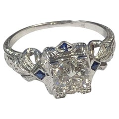 Antique Art Deco White Gold Diamond Engagement Ring