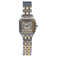 Orologio da polso da donna Cartier Panther 2 con striscia dorata, al quarzo