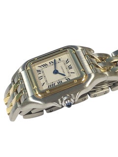 Orologio da polso da donna Cartier Panther 2 con striscia dorata, al quarzo