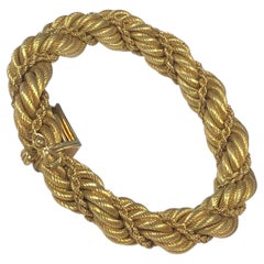 Bracciale vintage Tiffany & Company grande e massiccio con motivo a cavo intrecciato
