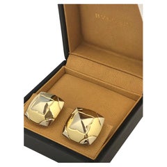 Orecchini a piramide Bulgari in oro bianco e giallo