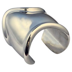 Tiffany & Company Elsa Peretti Large Sterling Bone Cuff Left Hand Bracelet