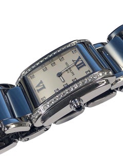 Patek Philippe "24" Ladies Steel and Diamond Quartz Wrist Watch