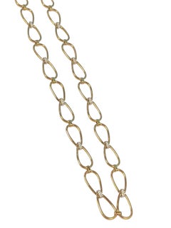 Roberto Coin Large Yellow Gold and Diamond Long Chain