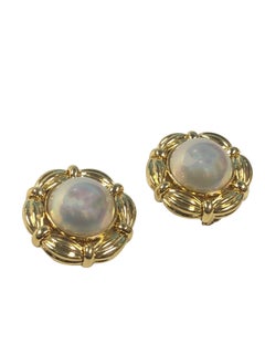 Tiffany & Company Yellow Gold and Mabe Pearl Earrings