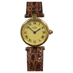 Cartier Vendome Vermeil Ladies Quartz Wrist Watch