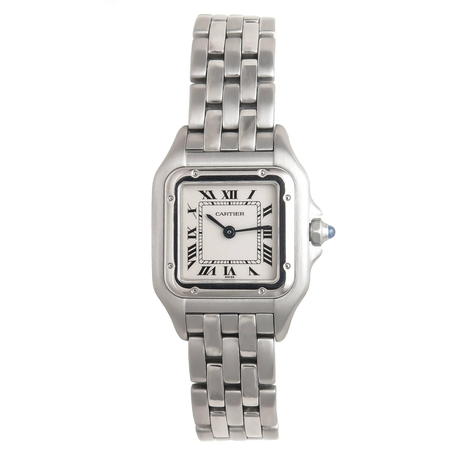 Cartier Ladies Stainless Steel Panther Quartz Wristwatch