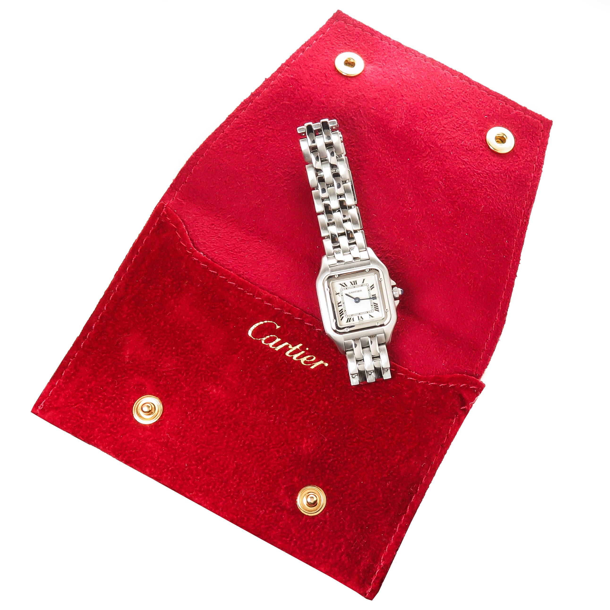 Cartier Ladies Stainless Steel Panther Quartz Wristwatch 1