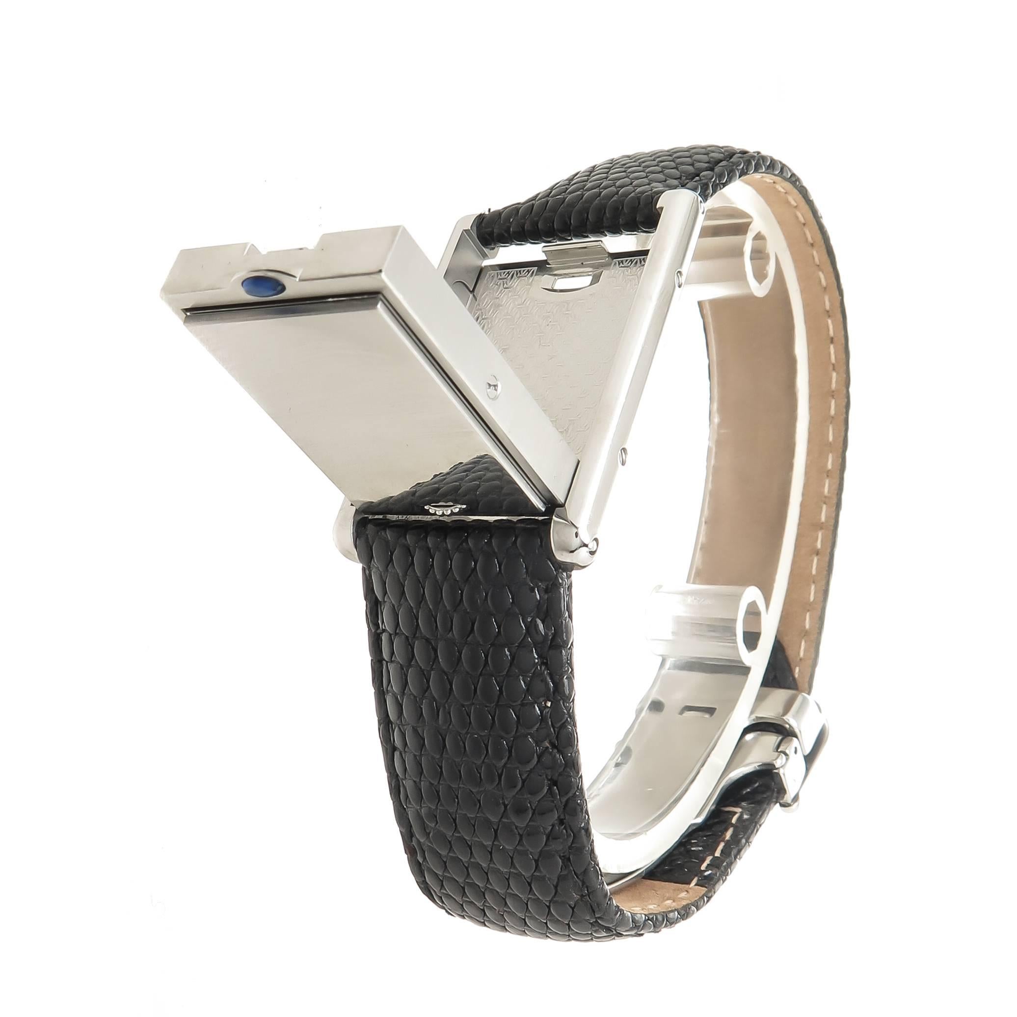 Cartier Stainless Steel Basculante Quartz Wristwatch, circa 2010 1