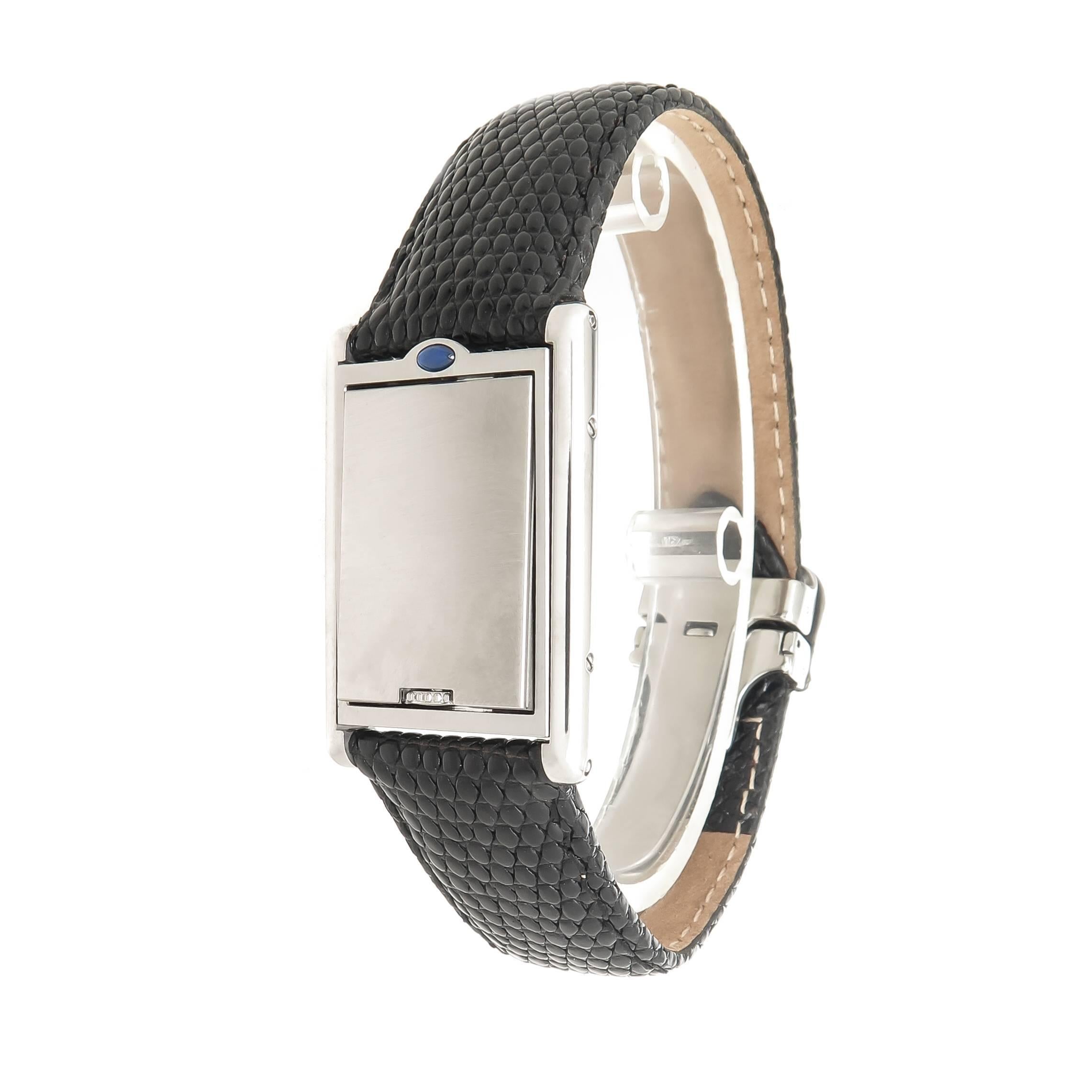 Cartier Stainless Steel Basculante Quartz Wristwatch, circa 2010 2