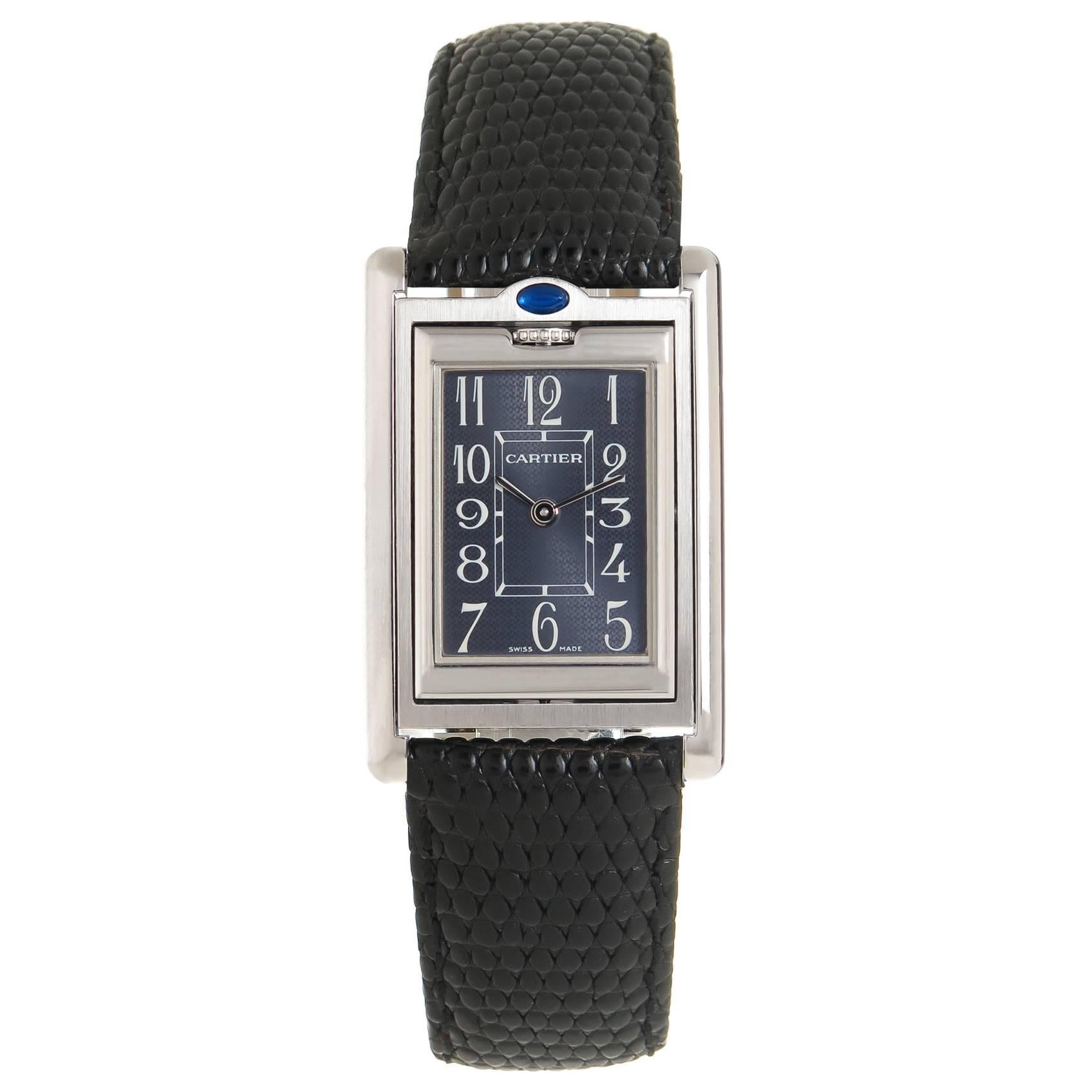 Cartier Stainless Steel Basculante Quartz Wristwatch, circa 2010