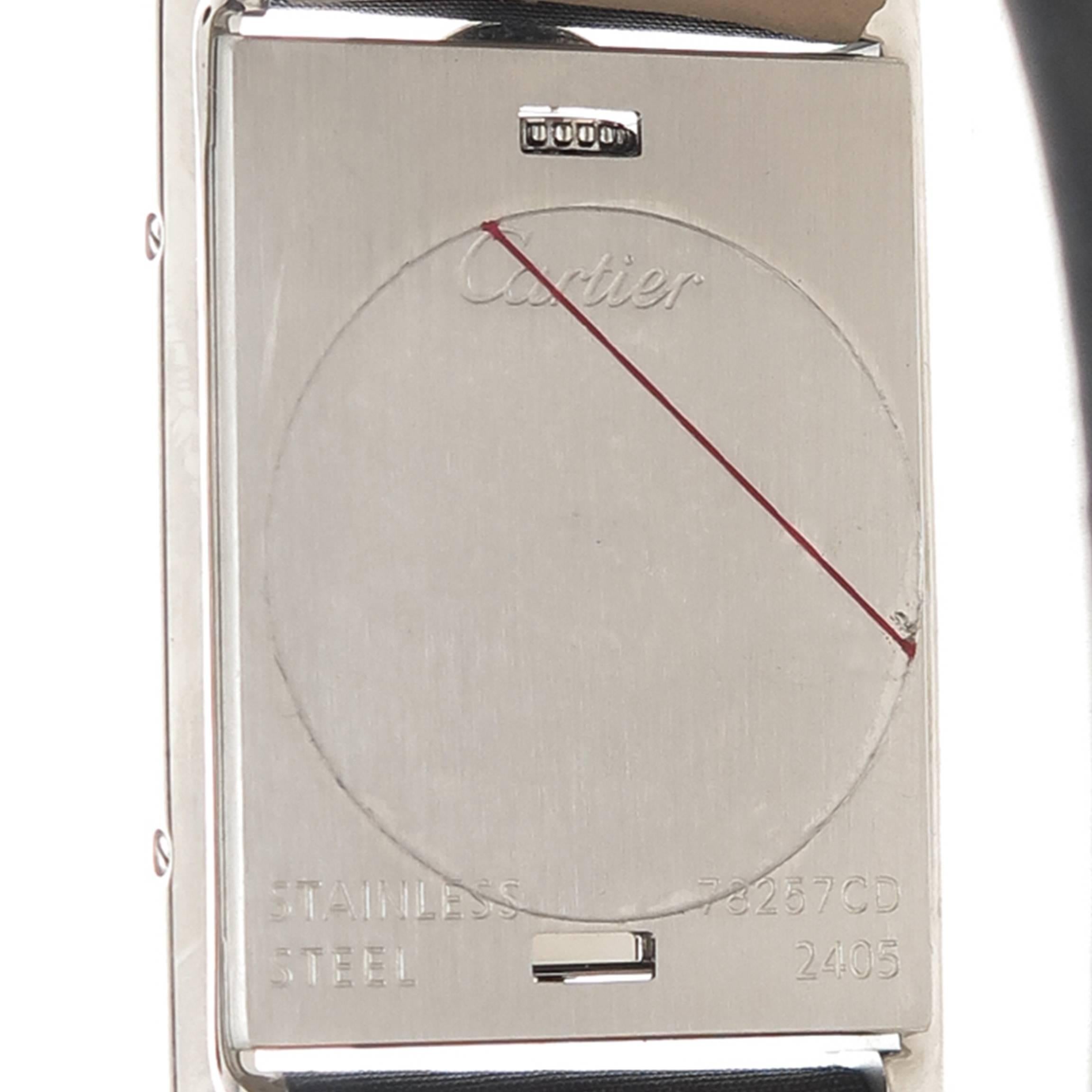 Cartier Stainless Steel Basculante Quartz Wristwatch, circa 2010 4