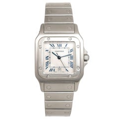 Cartier Stainless Steel Santos Large Quartz Wristwatch, circa 2000