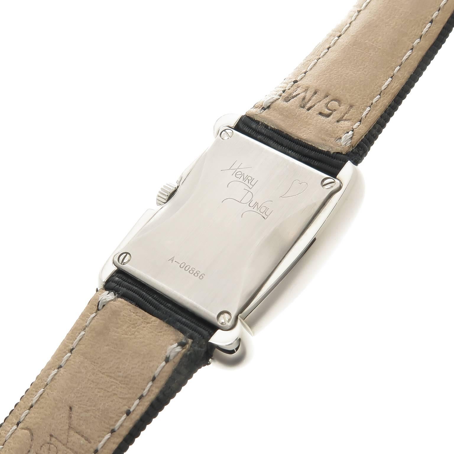 Henry Dunay Ladies Stainless Steel Diamond Medea Quartz Wristwatch In New Condition In Chicago, IL