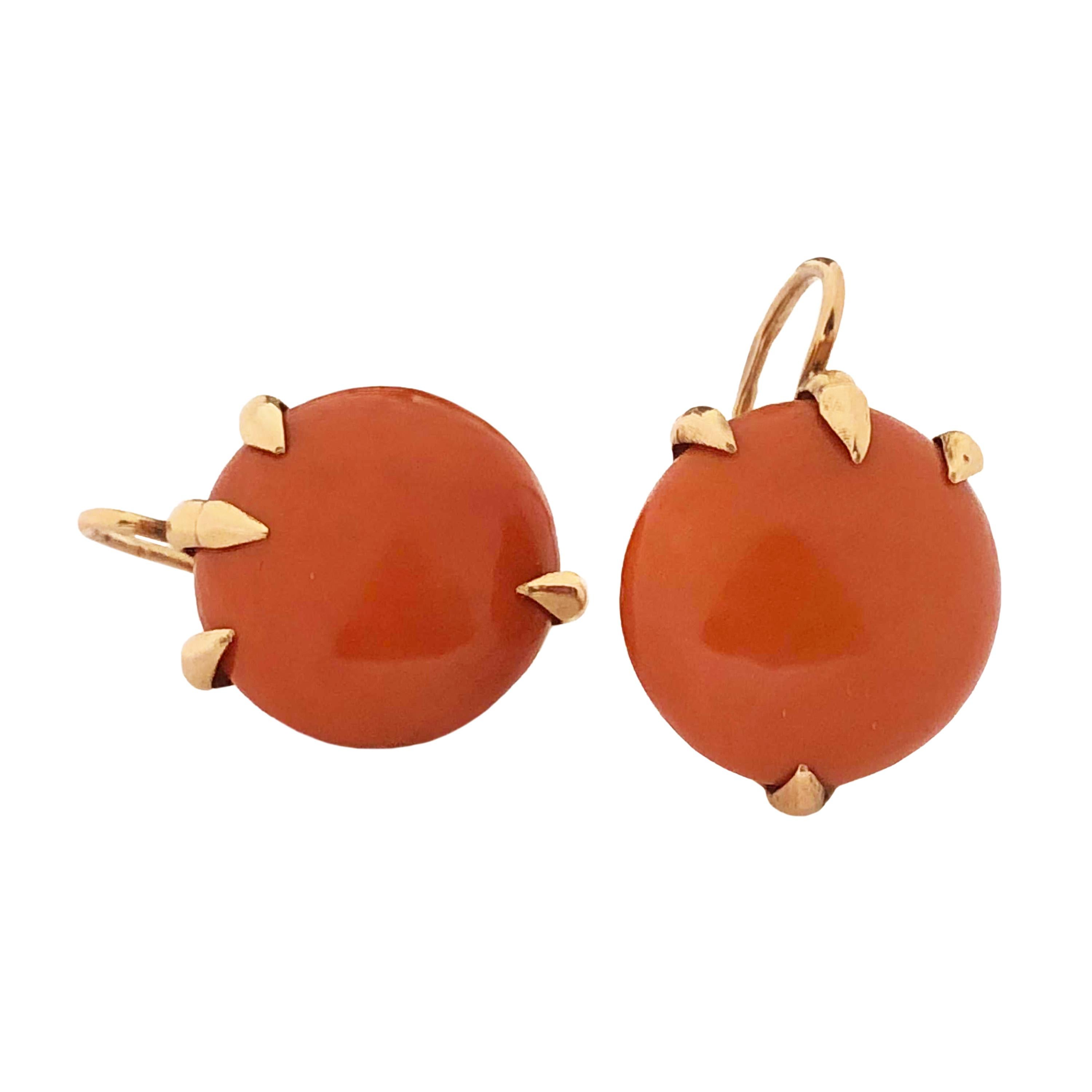 russian coral earrings