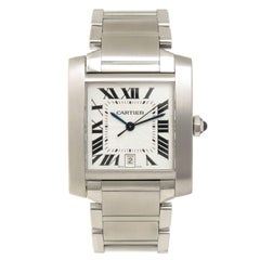 Cartier Stainless Steel Tank Francaise Large Automatic Wristwatch