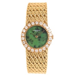 Vacheron Constantin Ladies Yellow Gold Diamond & Jadeite Dial Manual Wristwatch