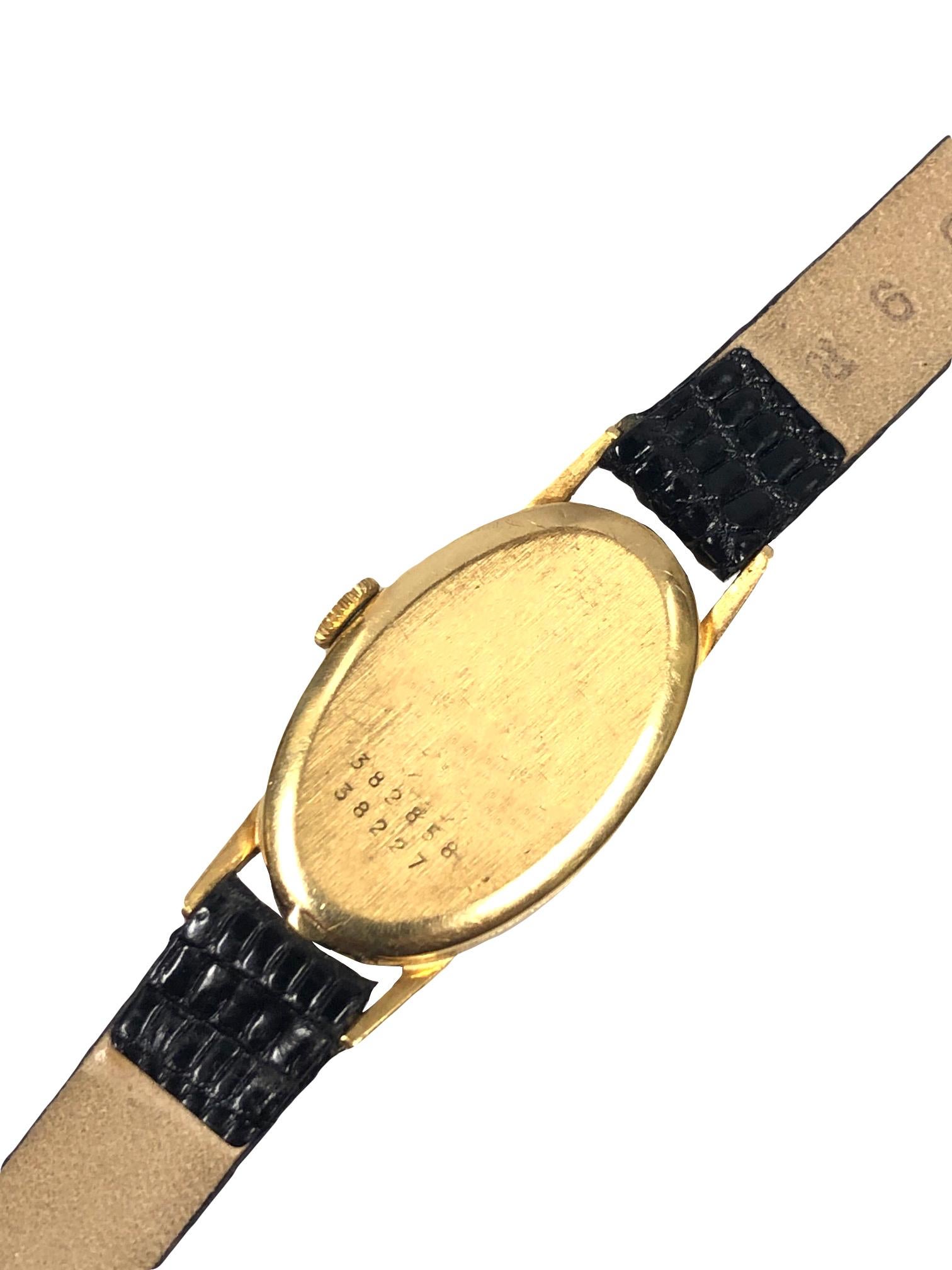 Asprey Yellow Gold Wrist Watch Owned and Worn by Hollywood Icon Jerry Lewis In Excellent Condition In Chicago, IL